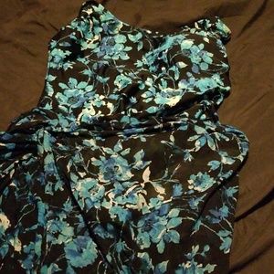 One piece bathing suit with matching sarong.